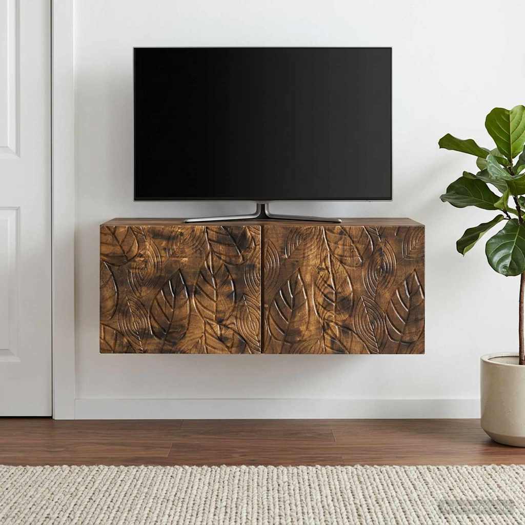 vidaXL Wall-Mounted TV Cabinet 59.5x41x30 cm White Engineered Wood