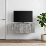 vidaXL Wall-Mounted TV Cabinet 59.5x41x30 cm White Engineered Wood