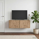 vidaXL Wall-Mounted TV Cabinet 59.5x41x30 cm White Engineered Wood