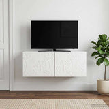vidaXL Wall-Mounted TV Cabinet 59.5x41x30 cm White Engineered Wood