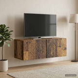 vidaXL Wall-Mounted TV Cabinet 59.5x41x30 cm White Engineered Wood