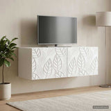 vidaXL Wall-Mounted TV Cabinet 59.5x41x30 cm White Engineered Wood