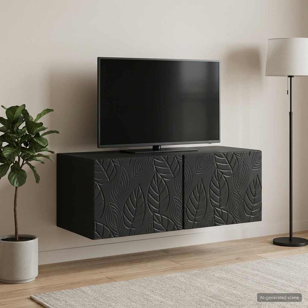 vidaXL Wall-Mounted TV Cabinet 59.5x41x30 cm White Engineered Wood