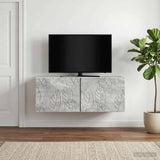 vidaXL Wall-Mounted TV Cabinet 59.5x41x30 cm White Engineered Wood