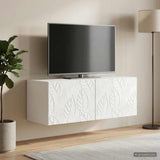 vidaXL Wall-Mounted TV Cabinet 59.5x41x30 cm White Engineered Wood