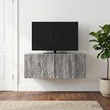 vidaXL Wall-Mounted TV Cabinet 59.5x41x30 cm White Engineered Wood