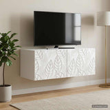 vidaXL Wall-Mounted TV Cabinet 59.5x41x30 cm White Engineered Wood