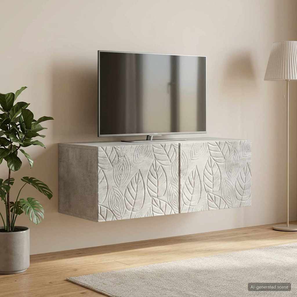 vidaXL Wall-Mounted TV Cabinet 59.5x41x30 cm White Engineered Wood
