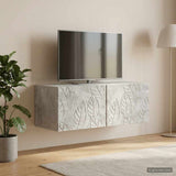 vidaXL Wall-Mounted TV Cabinet 59.5x41x30 cm White Engineered Wood