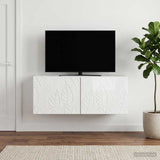 vidaXL Wall-Mounted TV Cabinet 59.5x41x30 cm White Engineered Wood