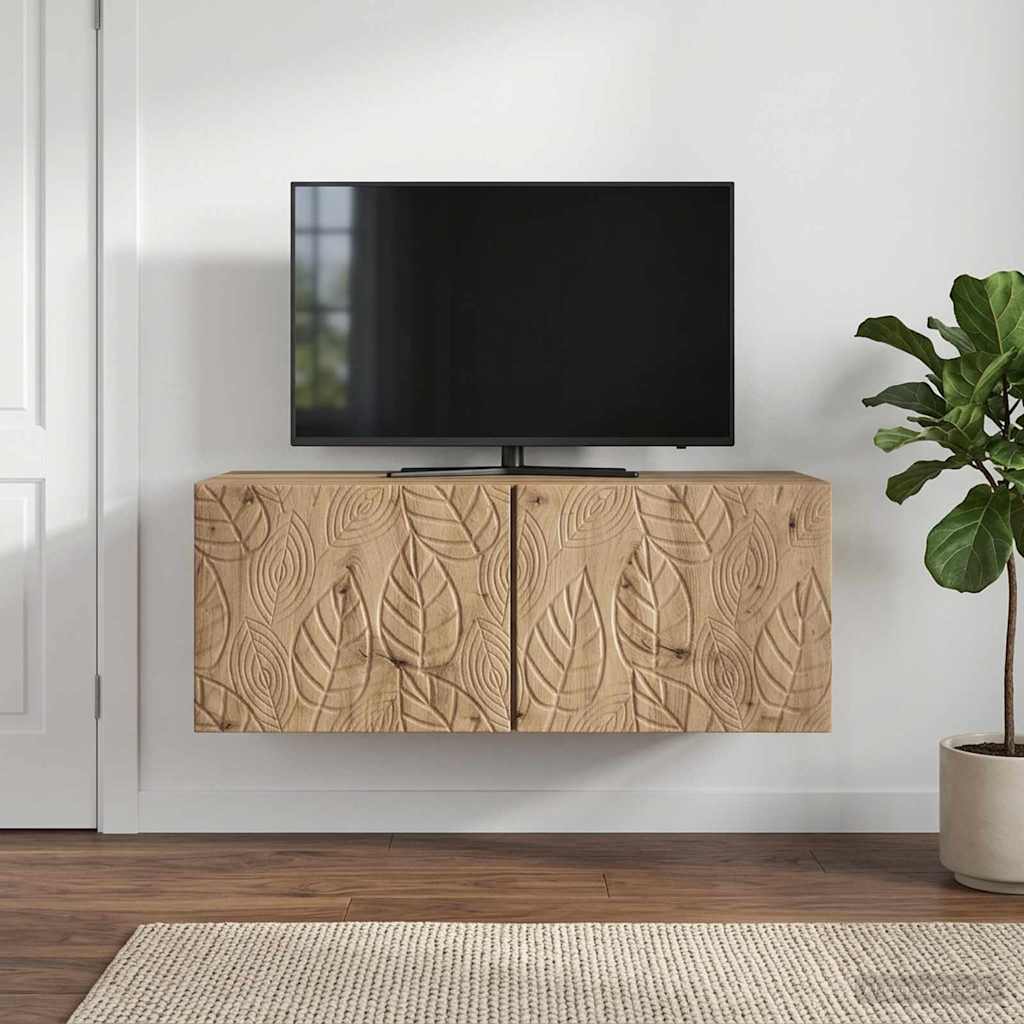 vidaXL Wall-Mounted TV Cabinet 59.5x41x30 cm White Engineered Wood