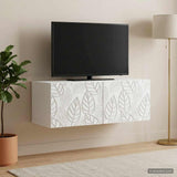 vidaXL Wall-Mounted TV Cabinet 59.5x41x30 cm White Engineered Wood