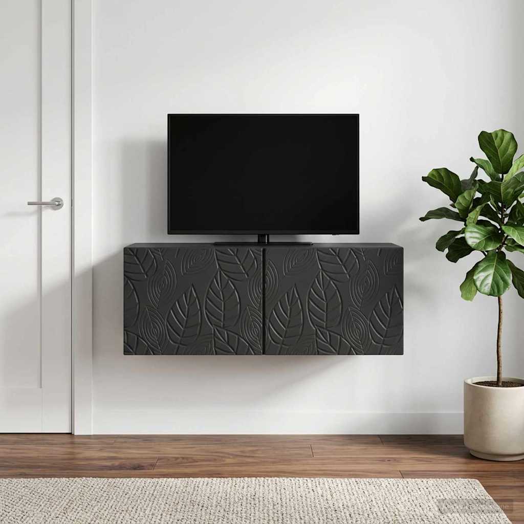 vidaXL Wall-Mounted TV Cabinet 59.5x41x30 cm White Engineered Wood