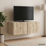 vidaXL Wall-Mounted TV Cabinet 59.5x41x30 cm White Engineered Wood