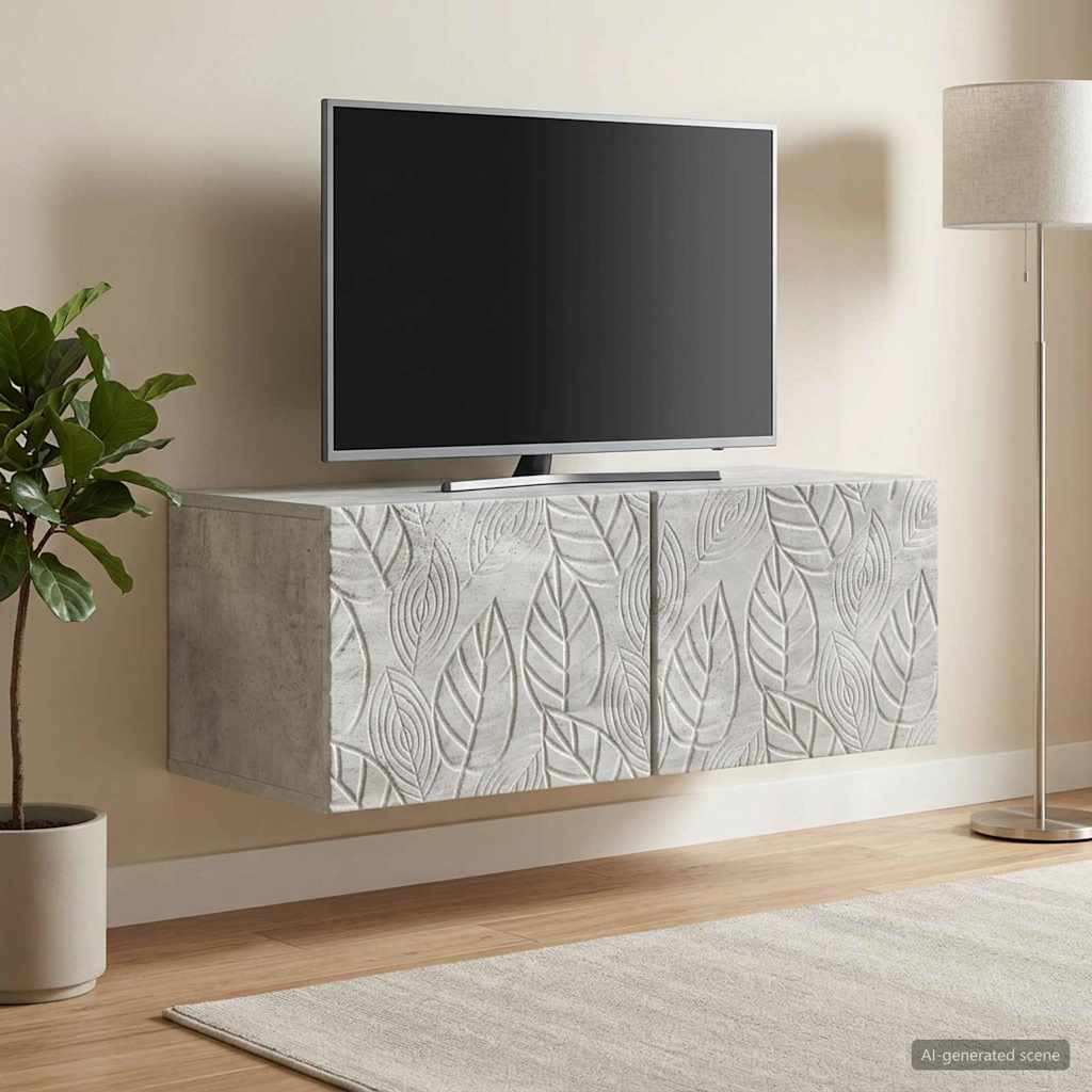 vidaXL Wall-Mounted TV Cabinet 59.5x41x30 cm White Engineered Wood