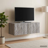 vidaXL Wall-Mounted TV Cabinet 59.5x41x30 cm White Engineered Wood