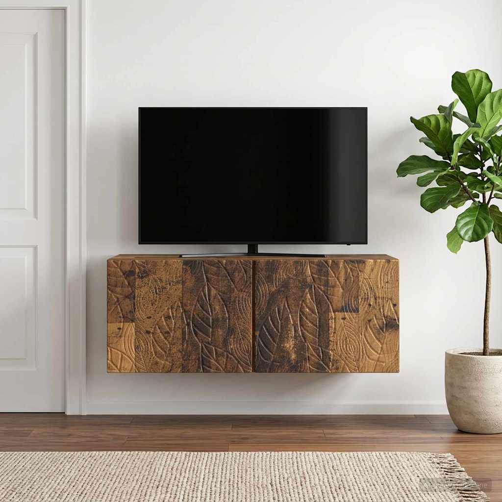 vidaXL Wall-Mounted TV Cabinet 59.5x41x30 cm White Engineered Wood