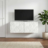 vidaXL Wall-Mounted TV Cabinet 59.5x41x30 cm White Engineered Wood