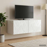 vidaXL Wall-Mounted TV Cabinet 59.5x41x30 cm White Engineered Wood