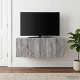 vidaXL Wall-Mounted TV Cabinet 59.5x41x30 cm White Engineered Wood