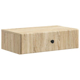 vidaXL Wall-Mounted Side Table Black 59 x 34.5 x 17 cm Engineered Wood
