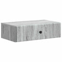 vidaXL Wall-Mounted Side Table Black 59 x 34.5 x 17 cm Engineered Wood