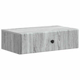 vidaXL Wall-Mounted Side Table Black 59 x 34.5 x 17 cm Engineered Wood