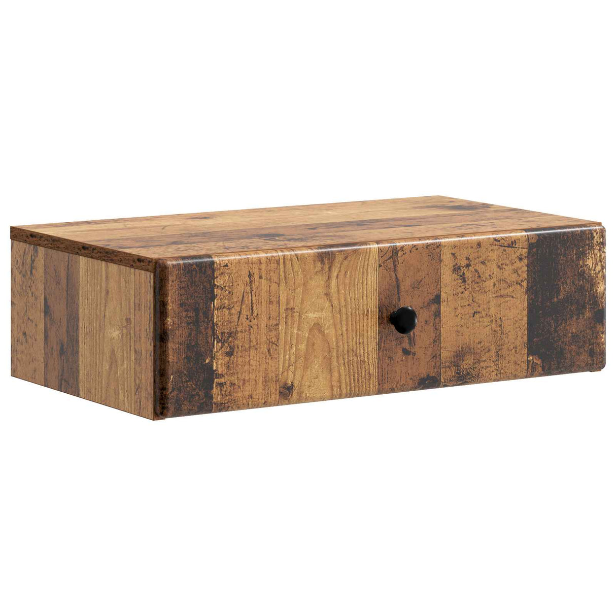 vidaXL Wall-Mounted Side Table Black 59 x 34.5 x 17 cm Engineered Wood