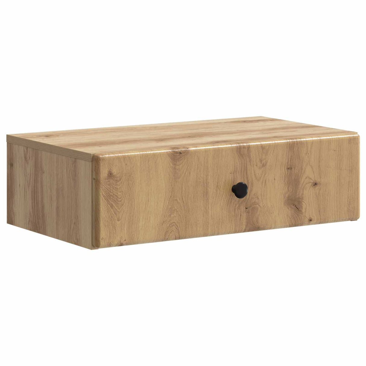 vidaXL Wall-Mounted Side Table Black 59 x 34.5 x 17 cm Engineered Wood