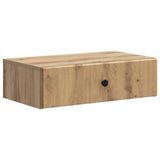 vidaXL Wall-Mounted Side Table Black 59 x 34.5 x 17 cm Engineered Wood