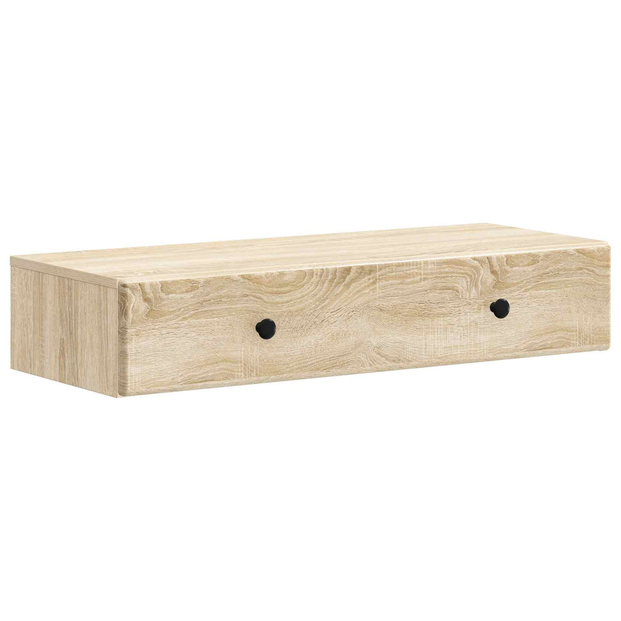 vidaXL Wall-Mounted Side Table Black 59 x 34.5 x 17 cm Engineered Wood