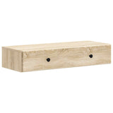vidaXL Wall-Mounted Side Table Black 59 x 34.5 x 17 cm Engineered Wood