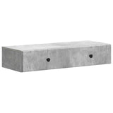 vidaXL Wall-Mounted Side Table Black 59 x 34.5 x 17 cm Engineered Wood