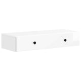 vidaXL Wall-Mounted Side Table Black 59 x 34.5 x 17 cm Engineered Wood