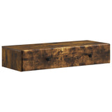 vidaXL Wall-Mounted Side Table Black 59 x 34.5 x 17 cm Engineered Wood