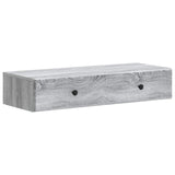 vidaXL Wall-Mounted Side Table Black 59 x 34.5 x 17 cm Engineered Wood