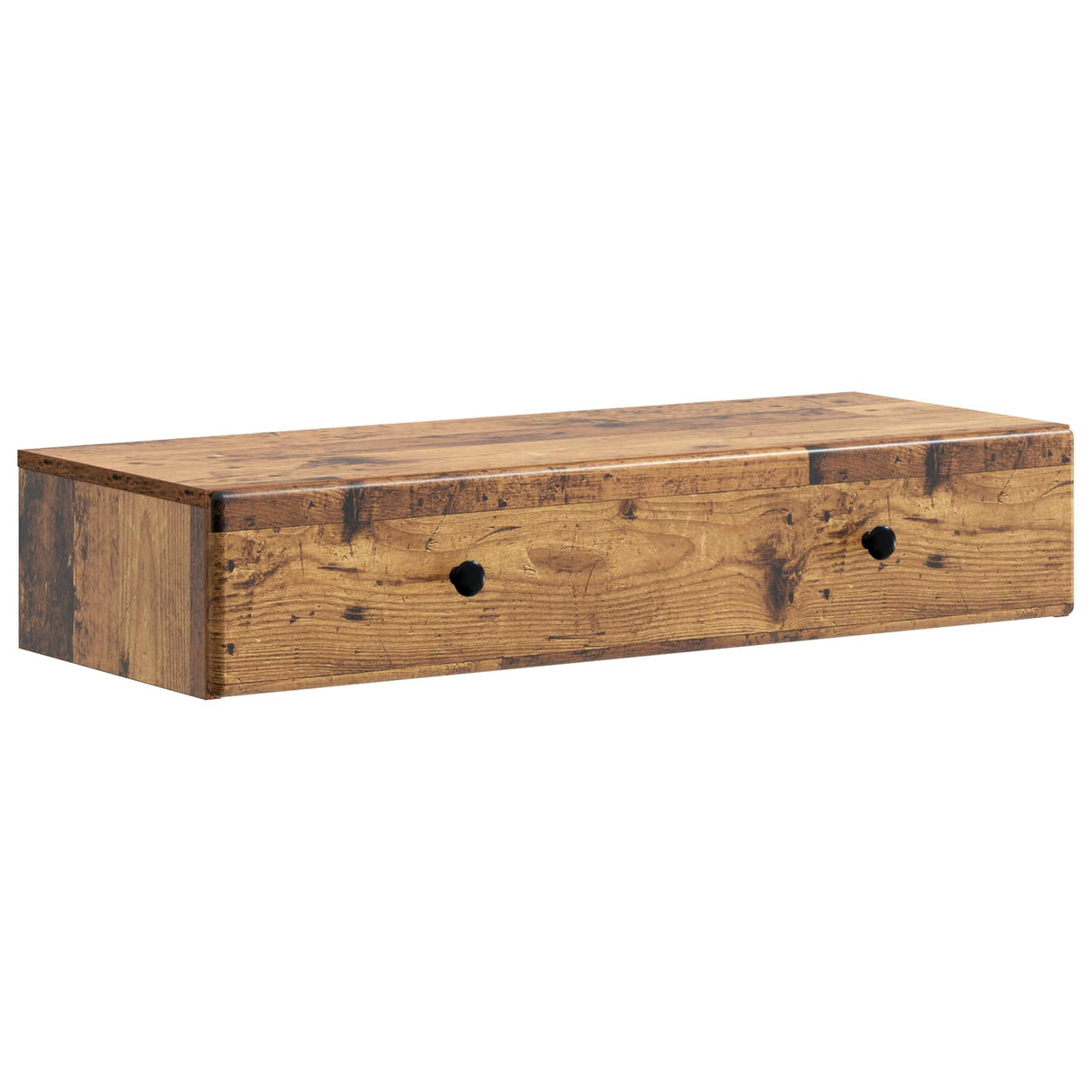 vidaXL Wall-Mounted Side Table Black 59 x 34.5 x 17 cm Engineered Wood
