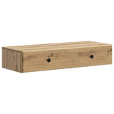 vidaXL Wall-Mounted Side Table Black 59 x 34.5 x 17 cm Engineered Wood
