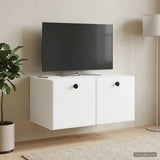 vidaXL Wandmontage TV-kast Zwart 59,5 x 41 x 30 cm Bewerkt hout