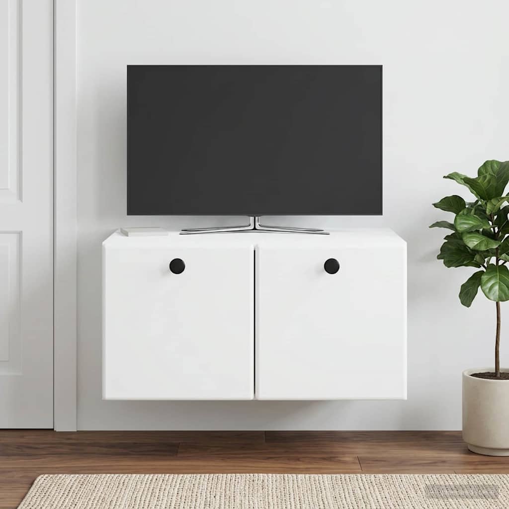 vidaXL Wandmontage TV-kast Zwart 59,5 x 41 x 30 cm Bewerkt hout