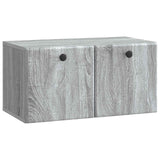 vidaXL Wandmontage TV-kast Zwart 59,5 x 41 x 30 cm Bewerkt hout