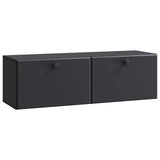 vidaXL Wandmontage TV-kast Zwart 59,5 x 41 x 30 cm Bewerkt hout