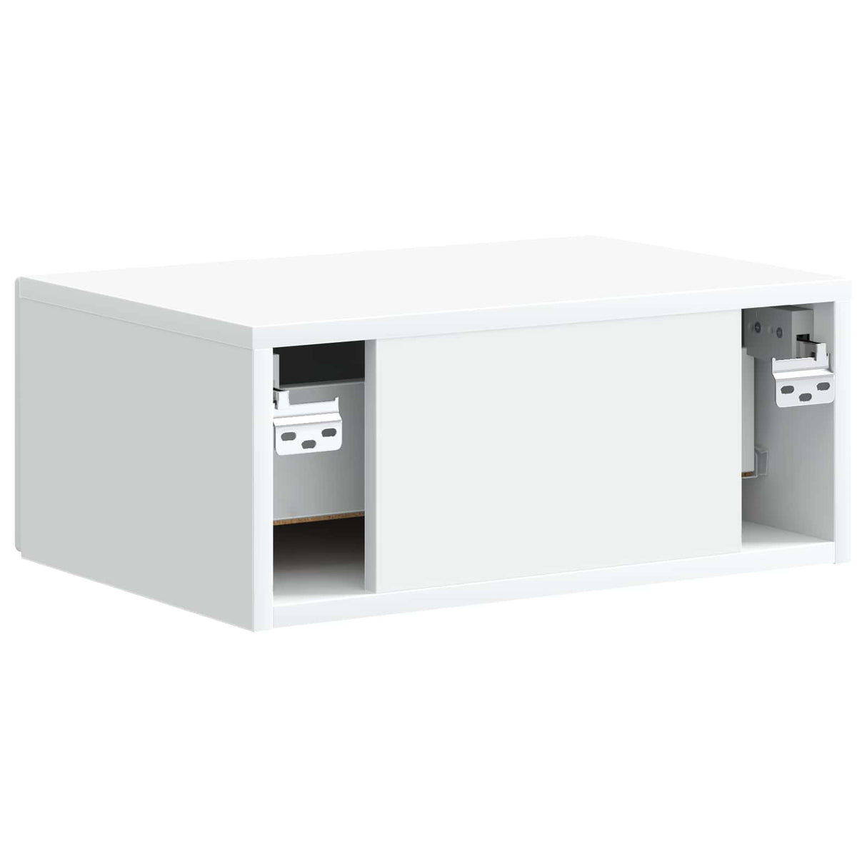 vidaXL Muurbevestigde Nachttafel Wit 49 x 34,5 x 20 cm Bewerkt hout