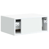 vidaXL Muurbevestigde Nachttafel Wit 49 x 34,5 x 20 cm Bewerkt hout
