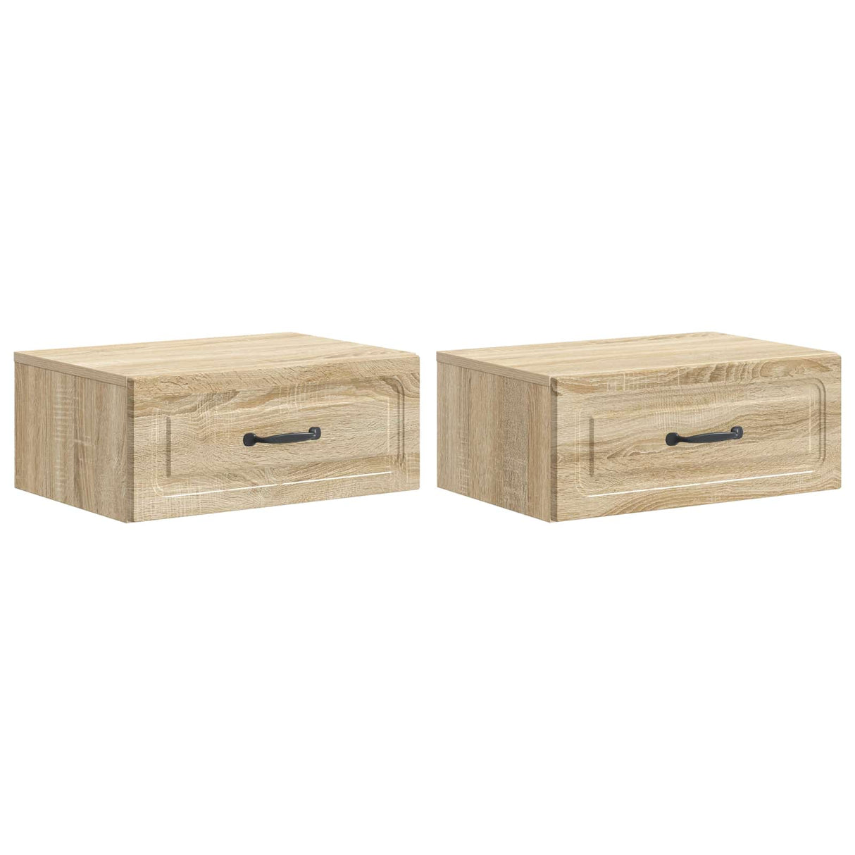 vidaXL Muurbevestigde Nachttafel Wit 49 x 34,5 x 20 cm Bewerkt hout