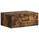 vidaXL Muurbevestigde Nachttafel Wit 49 x 34,5 x 20 cm Bewerkt hout