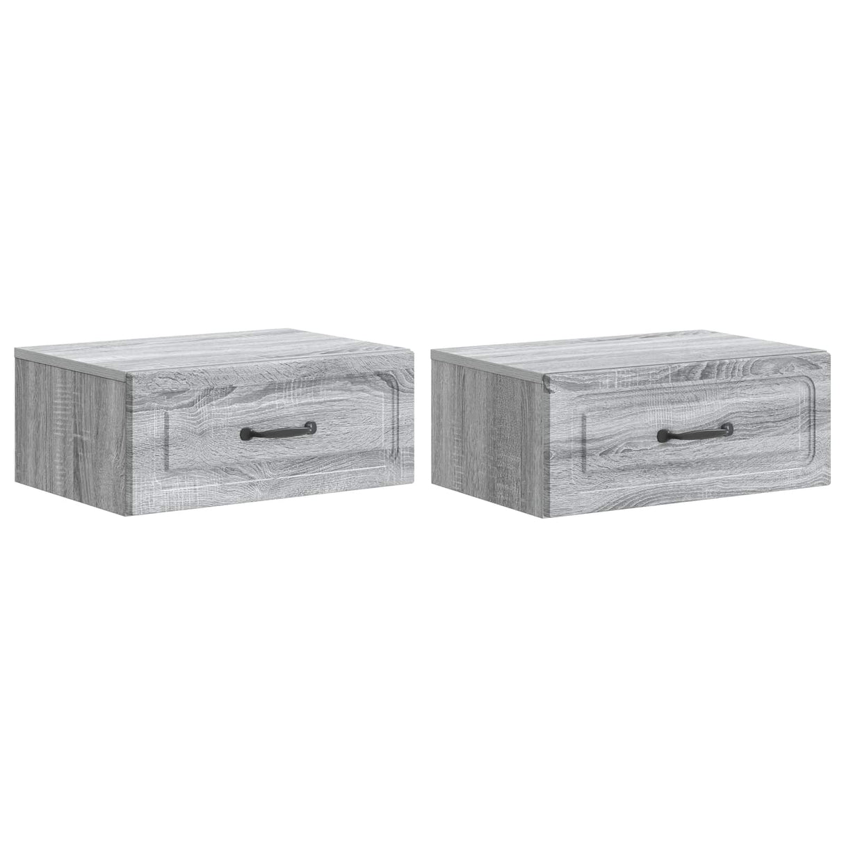 vidaXL Muurbevestigde Nachttafel Wit 49 x 34,5 x 20 cm Bewerkt hout