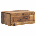 vidaXL Muurbevestigde Nachttafel Wit 49 x 34,5 x 20 cm Bewerkt hout