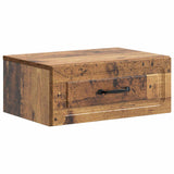 vidaXL Muurbevestigde Nachttafel Wit 49 x 34,5 x 20 cm Bewerkt hout
