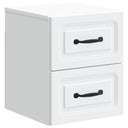 vidaXL Muurbevestigde Nachttafel Wit 34,5 x 33 x 40 cm Bewerkt hout